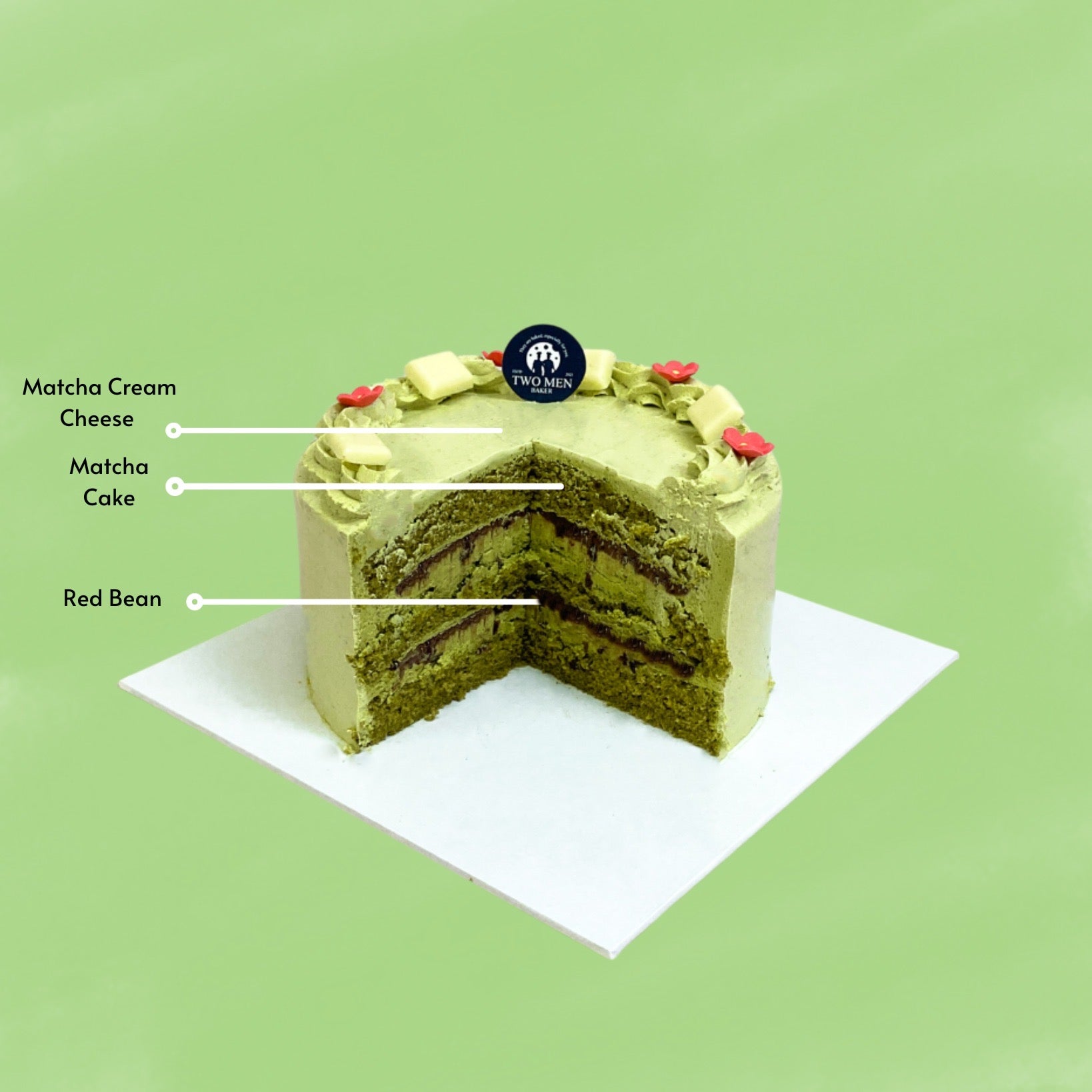 Matcha Red Bean Cake